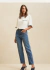 Calça Jeans Reta Cintura Alta Denim Médio - Nadia- Forum