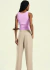 Calça Feminina Reta com Fenda e Pregas Open - comprar online