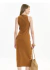 Vestido Midi Slim Canelado com Fenda Lateral Colcci - comprar online