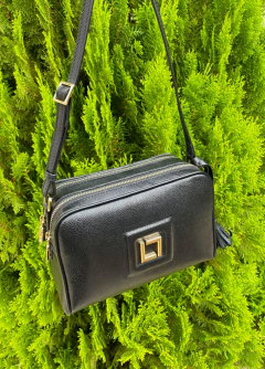 Bolsa Tiracolo Média New Ridge Preto Luz da Lua