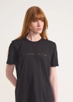 Camiseta Regular com Escrita Colcci