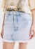 Saia Jeans Reta com Barra Desfiada Feminina - comprar online