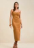 Vestido Midi Ajustado Decote Estruturado Forum