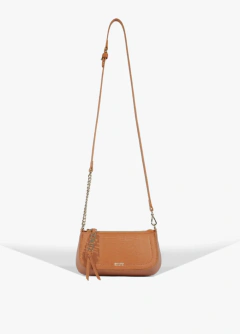 Bolsa Tiracolo Tina Croco Pequena Marrom