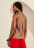 Blusa Ampla Frente Única Acetinada Gola Alta - Espaço Multimarcas