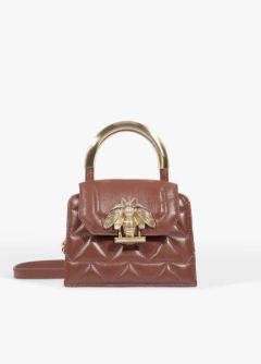 Bolsa Tiracolo Crossbody New Believe Pequena Couro Marrom