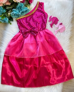 Fantasia Infantil Menina Barbie C/ Enfeite Bico De Pato
