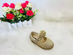 Sapatilha Infantil Cinderela Flor Di Mila- Gliter Dourado - Espaço Mary Kids