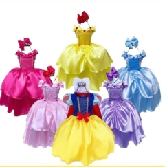 Fantasia Vestido Luxo Infantil Princesa Sofia / Rapunzel C/ Tiara na internet
