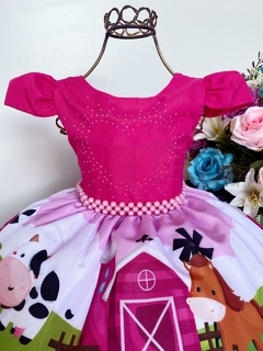 Vestido De Festa Luxo Infantil Fazendinha na internet