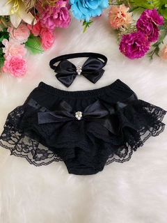 Kit Infantil Calcinha Bunda Rica Luxo Com Faixa Laço - Espaço Mary Kids