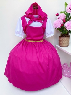 Imagem do Fantasia Vestido Festa Infantil Camponesa C/ Lenço