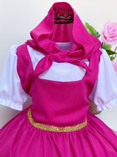 Fantasia Vestido Festa Infantil Camponesa C/ Lenço