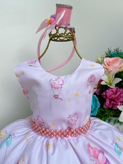 Vestido De Festa Luxo Infantil Circo C/ Tiara - comprar online
