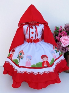 Vestido De Festa Luxo Chapeuzinho Vermelho C/ Capa - comprar online