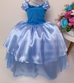 Fantasia Vestido Luxo Infantil Princesa Cinderela / Frozen - Espaço Mary Kids