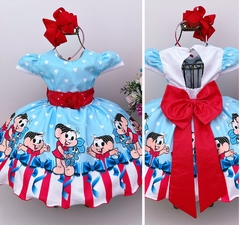 Vestido de Festa Luxo Infantil Monica Acompanha Tiara