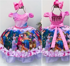 Vestido de Festa Luxo Infantil Encantos C/ tiara