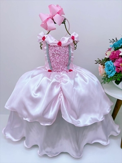 Fantasia Vestido Luxo Infantil Princesa Bela / Ariel C/ Tiara - loja online
