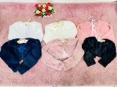 Bolero Casaquinho Infantil Pelúcia Luxo - Preto na internet