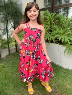 Vestido Midi Infantil / Juvenil Menina Fazenda - Moda Verão