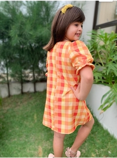 VESTIDO CURTO INFANTIL FAZENDA XADREZ - MODA VERÃO na internet