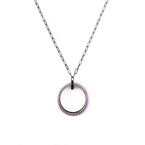 Colar Mandala Esmaltada com Micro Zircônias