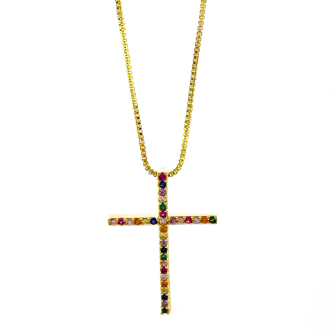 Colar Cruz Color