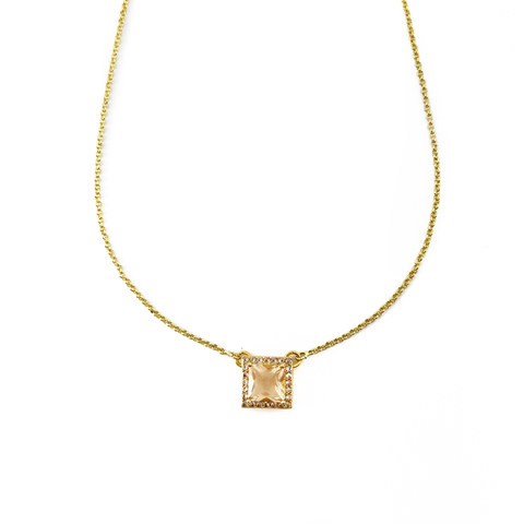 Colar Square Cravejado