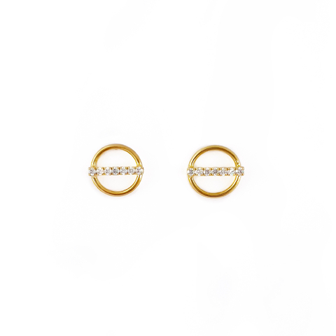 Brinco Círculo Cravejado