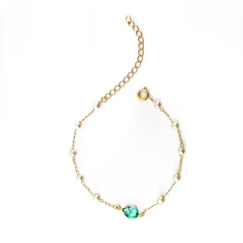 Pulseira Gota com Pérolas