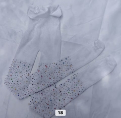 Meia arrastão strass