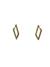 Brinco Argola Clipe Quadrado Cravejado G Ouro