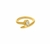 Anel Prego Cristal Ouro