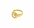 Anel Glam Cristal M Ouro