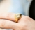 Anel Glam Cristal M Ouro - loja online