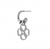 Brinco Meia Argola Lilica Ródio - comprar online