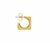 Brinco Meia Argola Square Ouro - comprar online