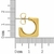Brinco Meia Argola Square Ouro na internet