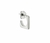 Brinco Meia Argola Square Ródio