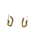 Brinco Meia Argola Wave G Ouro