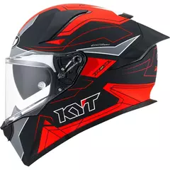 CAPACETE KYT R2R PRETO/VERMELHO