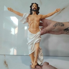 Imagem Jesus Cristo Ressuscitado 30cm Resina importada Detalhada com Gancho para Parede - comprar online