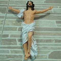 Imagem Jesus Cristo Ressuscitado 30cm Resina importada Detalhada com Gancho para Parede - loja online