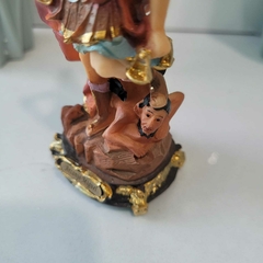 Imagem do Imagem São Miguel Arcanjo 13,5cm Resina importada Premium Detalhada Ideal Quaresma e Oratórios