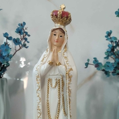 Imagem Nossa Senhora de Fátima 30cm em Resina Importada Rica em Detalhes - loja online