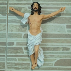Imagem do Imagem Jesus Cristo Ressuscitado 30cm Resina importada Detalhada com Gancho para Parede