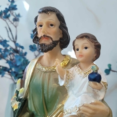Imagem do Imagem São José 30cm em Resina Importada grande rica em Detalhes Fé e Decoração