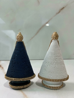 Kit 2 Imagem Nossa Senhora Aparecida 15cm -Gesso Maciço com Stras - loja Frei Mariano