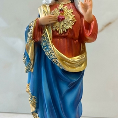 Imagem imaculado Coração de Maria em Resina Importada 30cm - comprar online